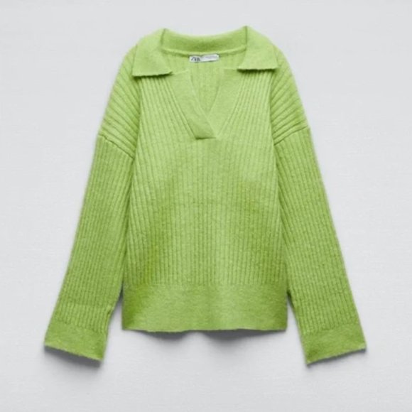 ZARA RIBBED KNIT SWEATER - Picture 2 of 9